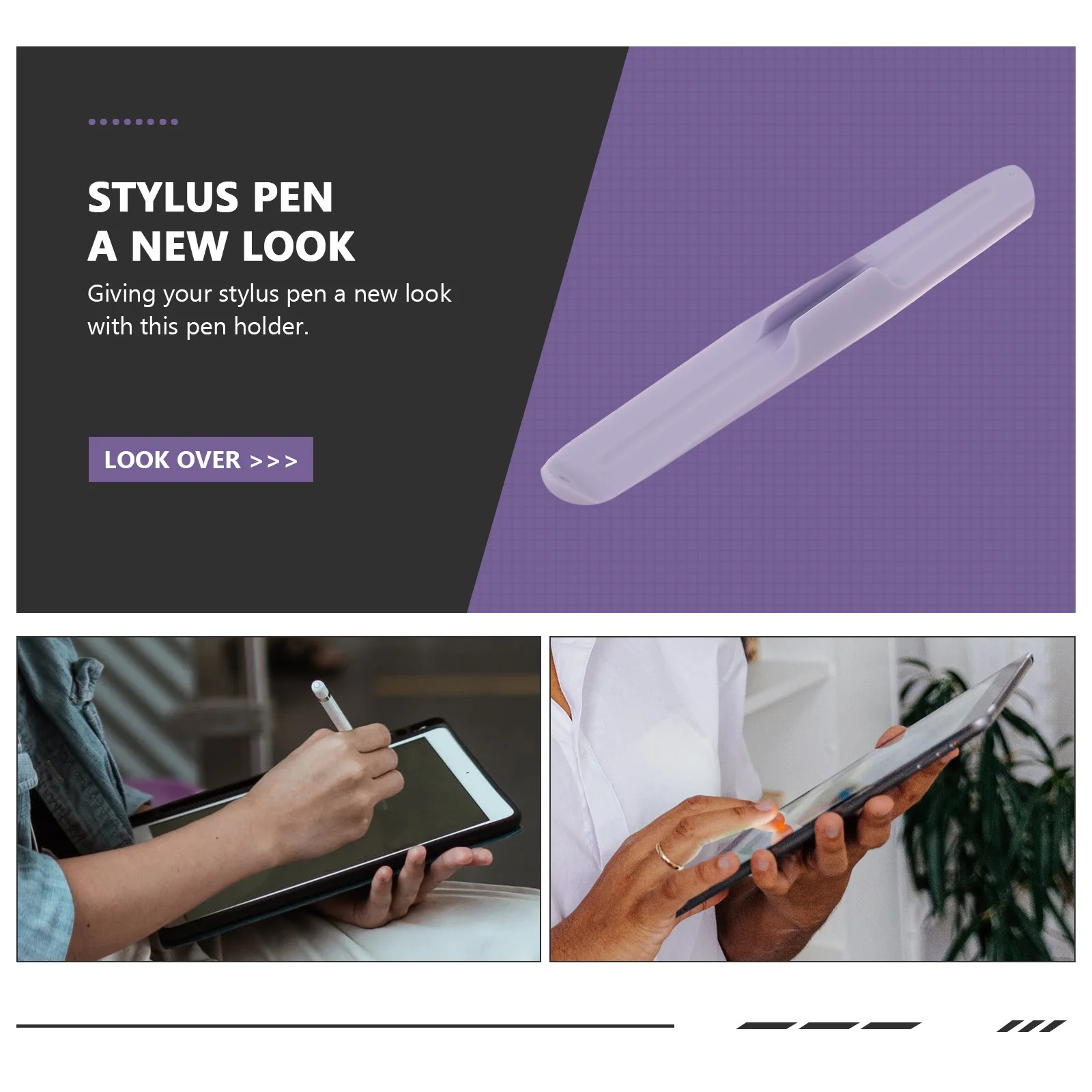 

1Pcs Stylus Pen Case High-Quality Silicone Slot Magnetic Anti-Lost Design for Touch Pen Storage Protection Gift