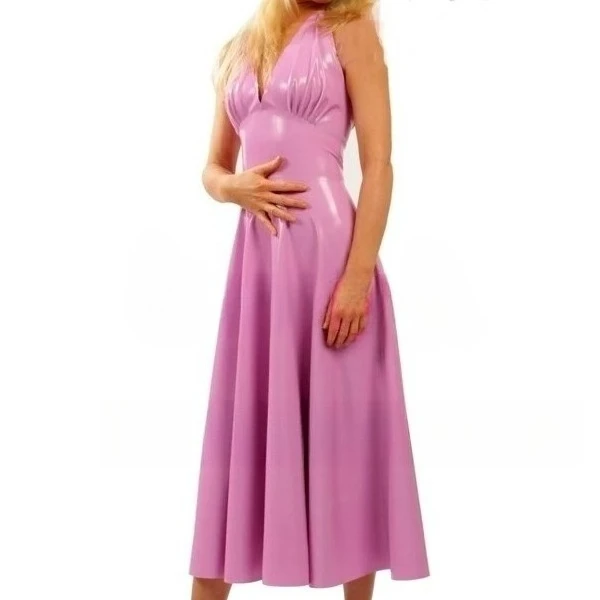 

customized women sexy latex rubber handmade club dresses natural 100%rubber clubwear cosplay