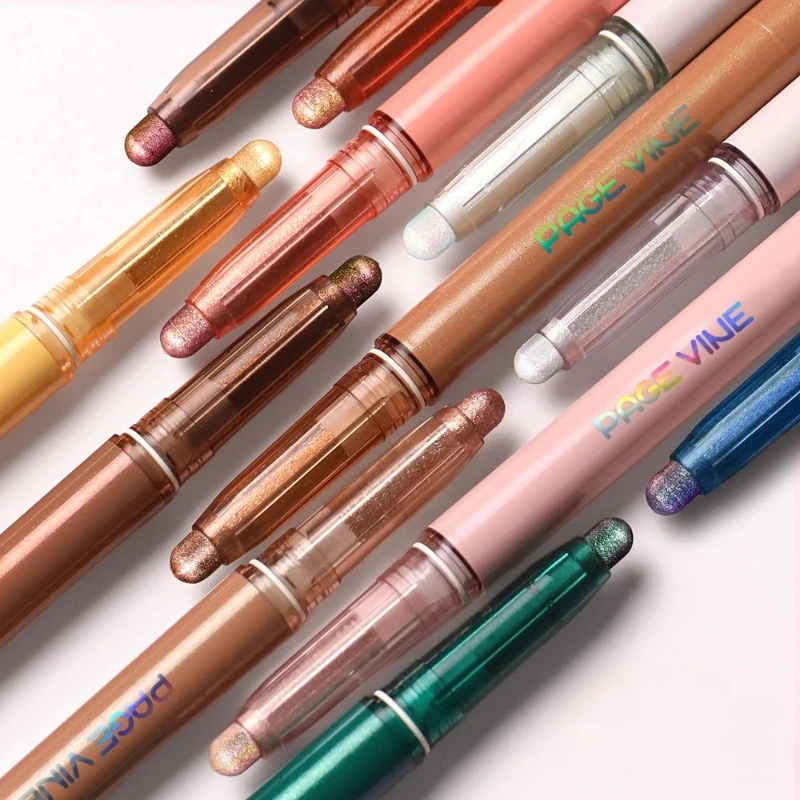 12-kolorowy uniwersalny rozświetlacz w sztyfcie do twarzy, oczu, do narożków wewnętrznych, długotrwały, odporny na rozmazywanie, do makijażu na wynos.