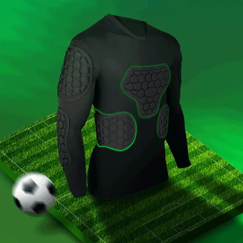 Protección de seguridad deportiva, equipo grueso, camiseta de portero de fútbol, camisetas de fútbol con codo para exteriores, chaleco Protector