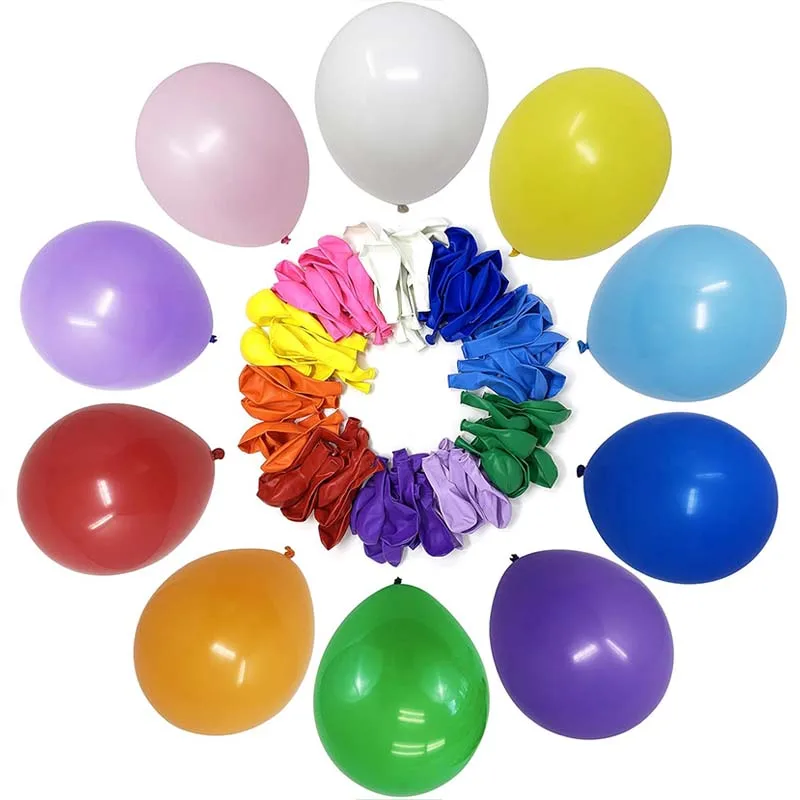 50/100/200 Uds. Globos de látex mate, globos de colores dulces, decoración para Navidad, Halloween, bodas, fiestas de cumpleaños, escenas festivas TMZ