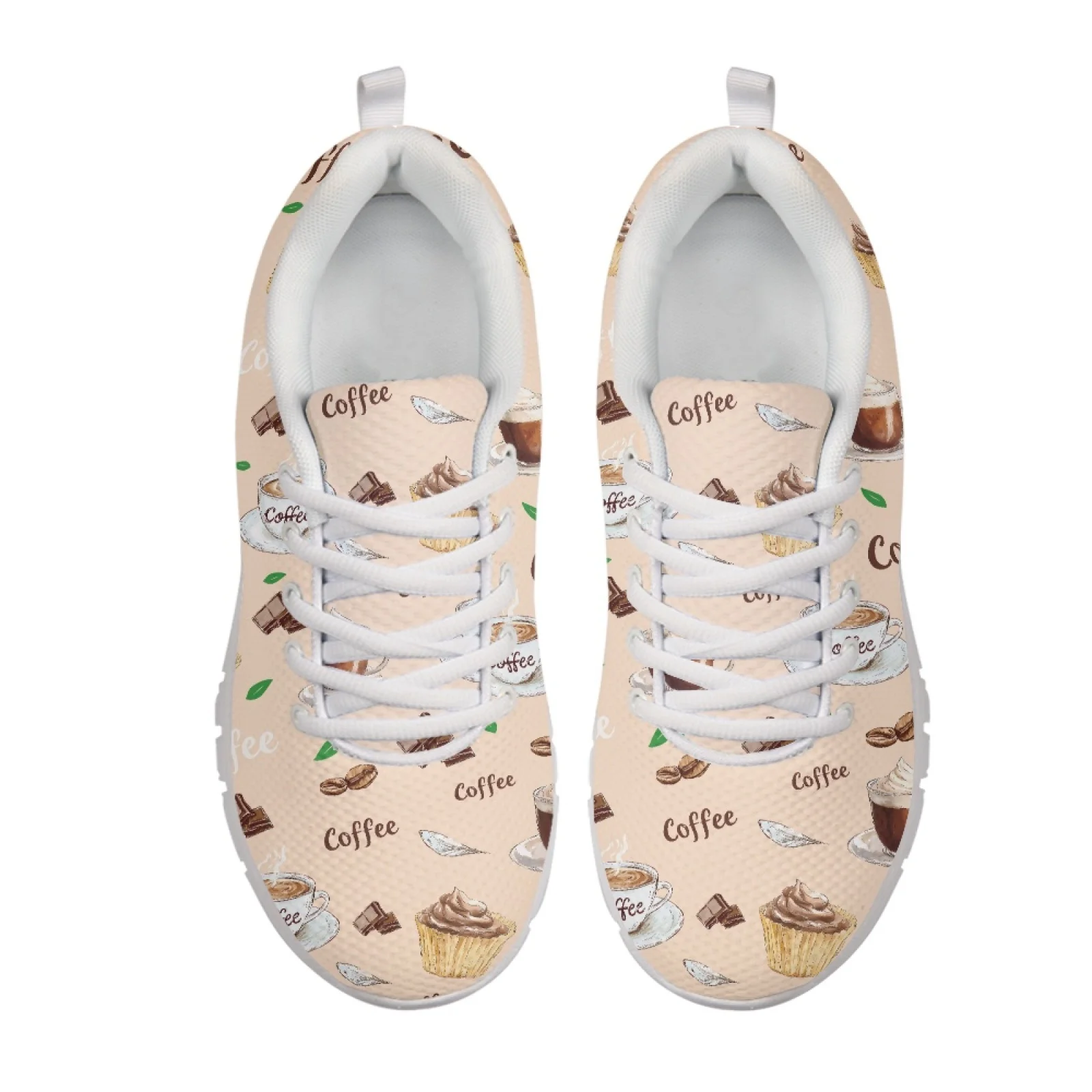 Coloranimal Coffee Chocolate New Design Running Shoes Mens Sports Tennis Shoes Breathable Sport Sneaker for Women