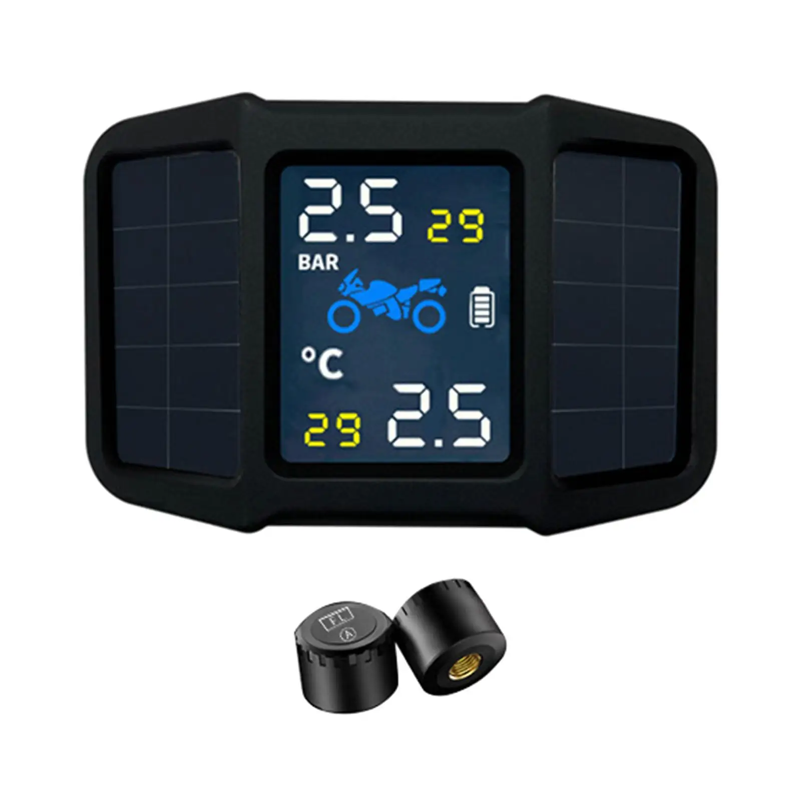 Tire Pressure Monitoring System Digital LCD Display 2 Tires Fits for