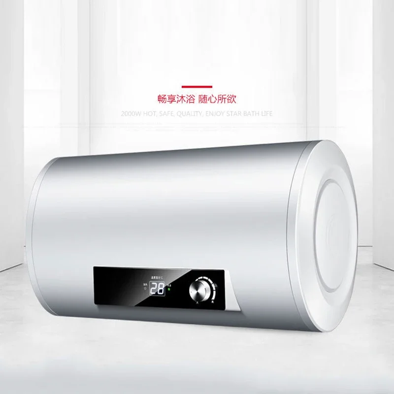 Chauffe-eau électrique 60L 2000W, type de stockage d'eau domestique, chauffage rapide, économie d'énergie, Protection contre les fuites, auto-test des défauts