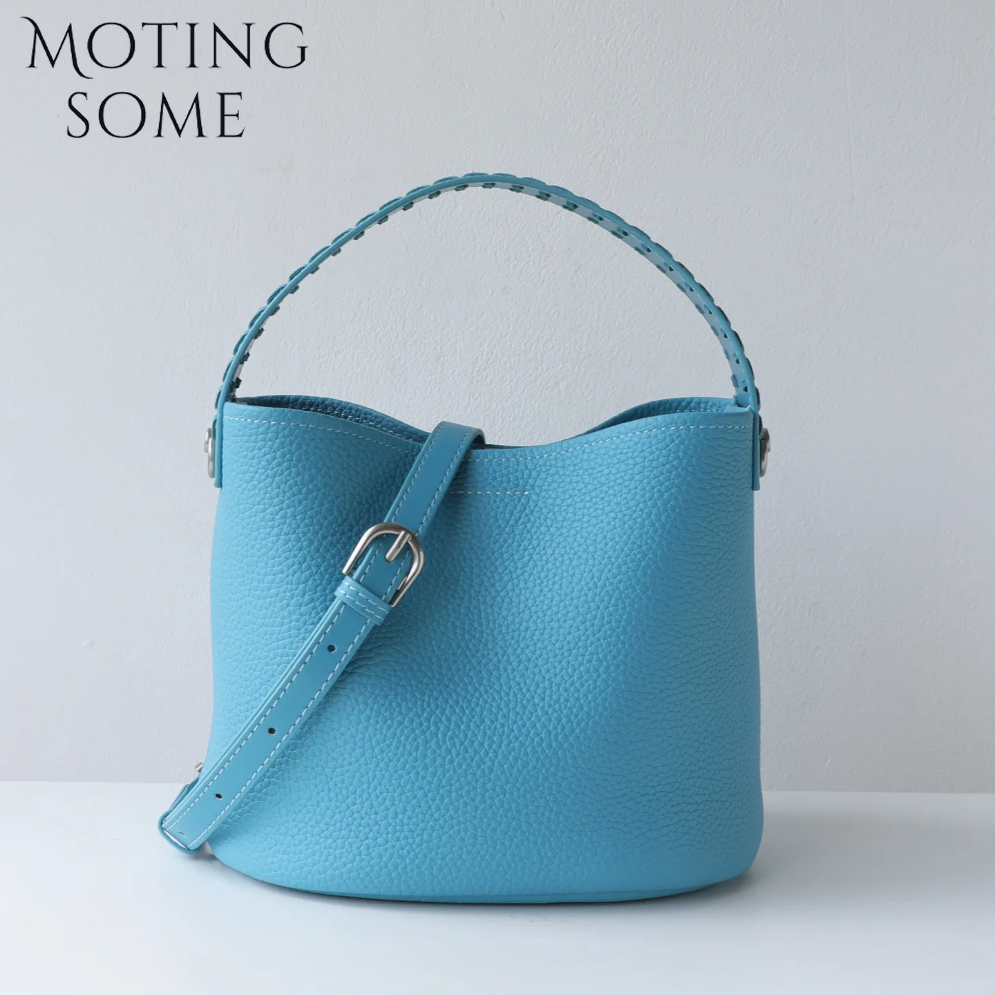 MOTINGSOME Full Grain Genuine Leather Bags Woman Small Handbag Summer Crossbody Mini Bukcet Minimalism Daily Bag 2026 New In