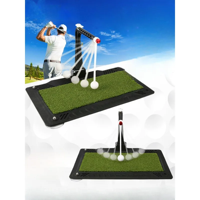 Adjustable indoor golf swing trainer, flat impact pad, 360 ° rotating impact trainer