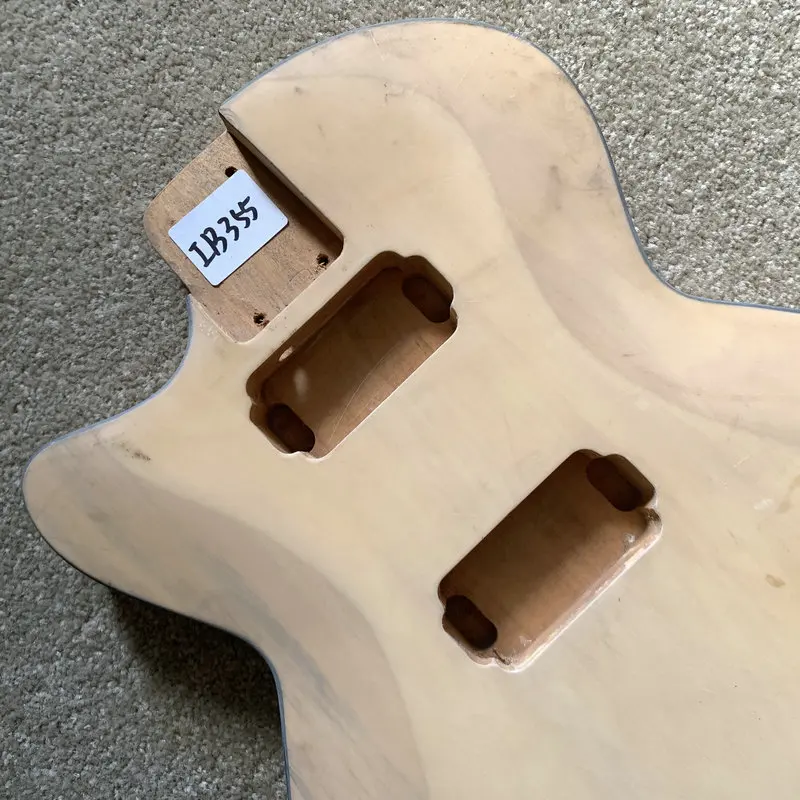 IB355 Custom Order Semi Finishing 6 String Electric Guitar Body in Solid Wood Custom Bridges Left Hand Version in Solid Wood