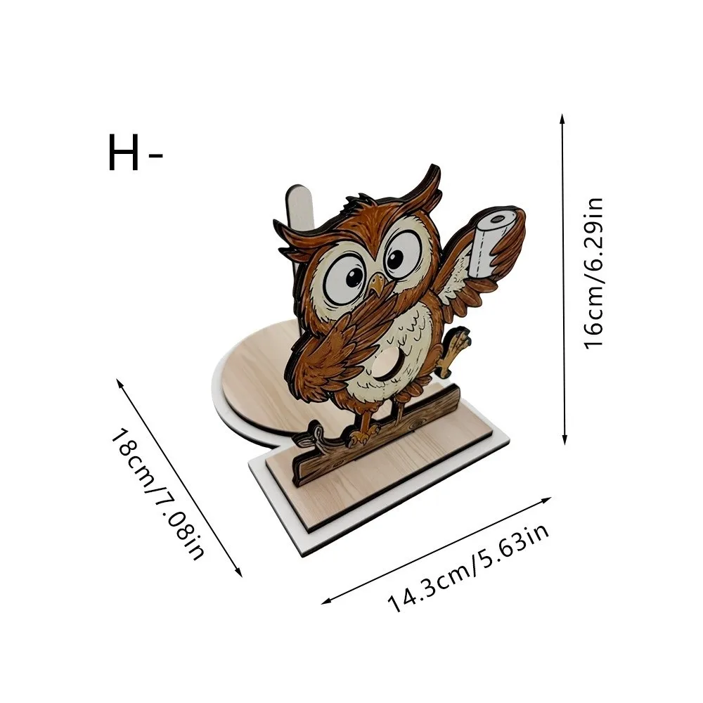 Freestanding Paper Towel Holder Wooden Cat Design Freestanding Paper Towel Holder Vertical Nose Covering Design