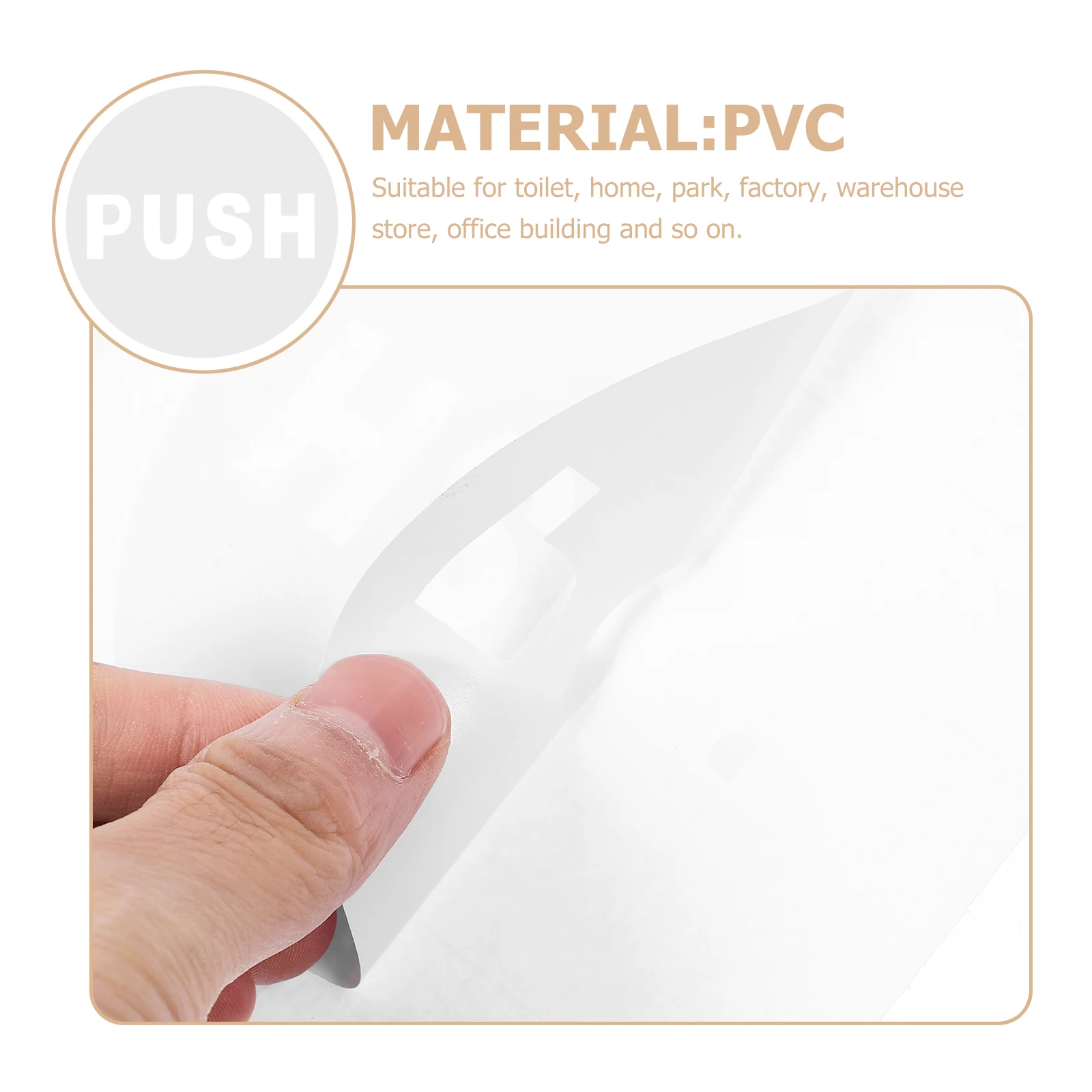 10 مجموعة ملصقات الباب الزجاجي نحت جوفاء دفع سحب علامات الباب للمنزل مكتب مخزن مستودع تسميات الزخرفية قابلة لإعادة الاستخدام