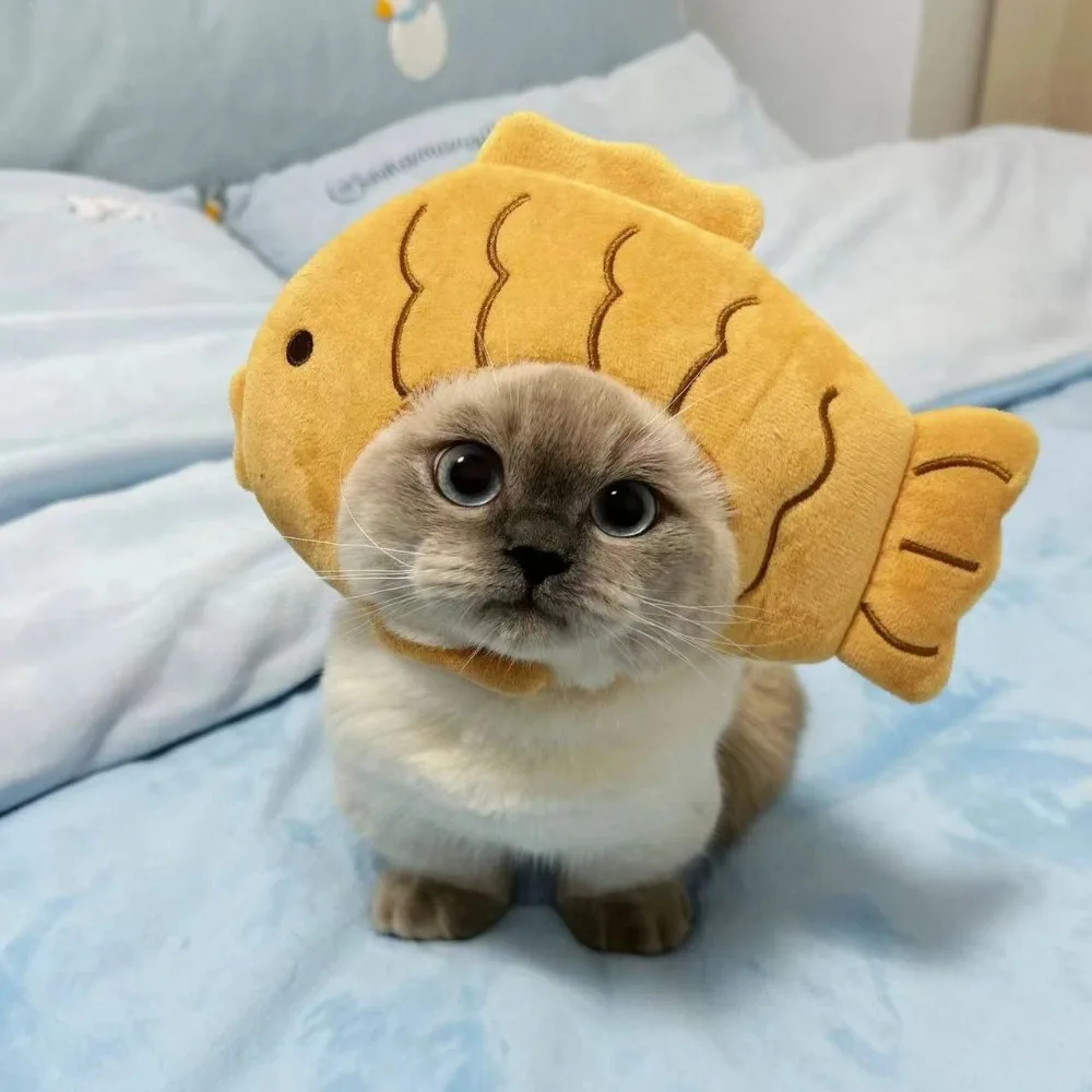 Cute Refined Cat Hat Plush Elastic Winter Pet Hat Puppy Kittens Knitted Hat Party Cosplay Props Decoration Dog Accessories Pet