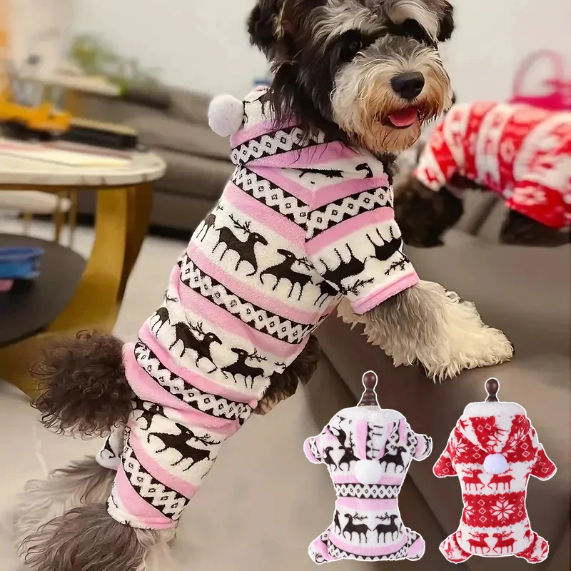 Dog Xmas Costumes Pet Elk Clothes Dog Cat Warm Christmas Coat For Small Large Dogs Cats Sweater Xmas Gifts For Pet Lovers