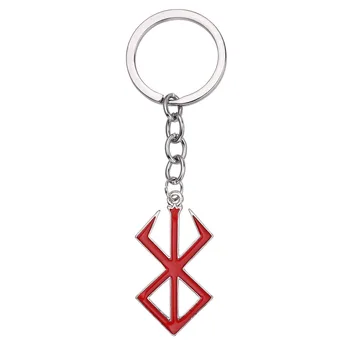 Japanese Anime Berserk/Guts Sword Logo Metal Keychain Pendant Cosplay Toys Gifts