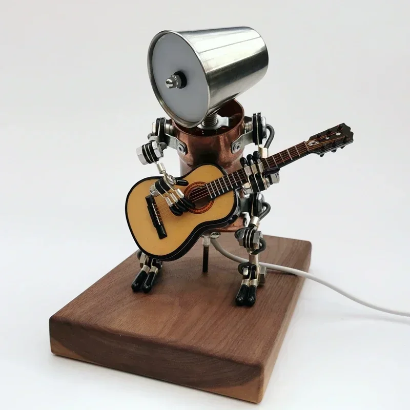 

Xuancheng prefect, industrial style metal punk handmade robot tabletop ornament decorative musical instrument guitar bass