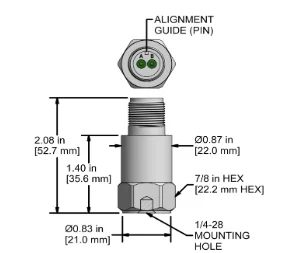 Sensor de vibracion de potencia de bucle tipo velocidad