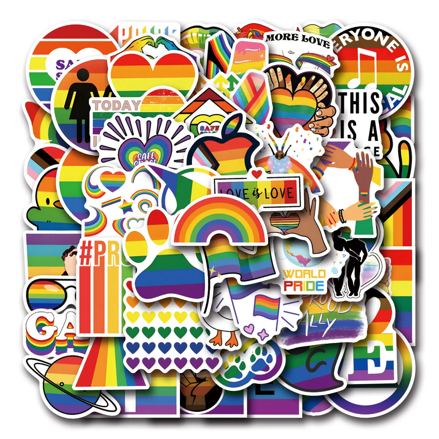 10/30/50/110PCS Pride Parade Stickers Funny Graffiti Waterproof Decoration Laptop Phone Guitar Car Bike Skateboard Cartoon Decal