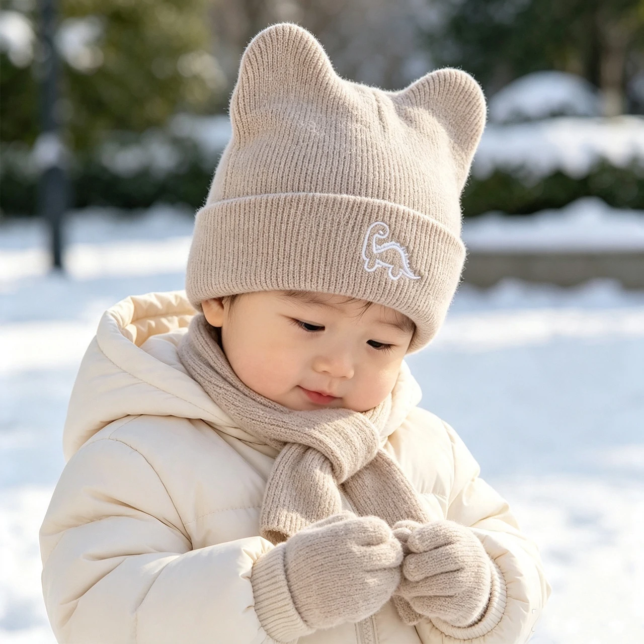 Kids Cute Cat Ear Knit Hat Win - Knit Beanie Hat Warm review and price