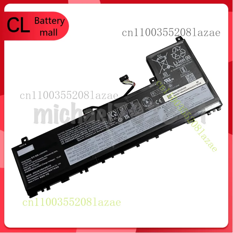 

Genuine L20D3PF0 Battery for Lenovo IdeaPad 5 Pro 14ACN6 14ITL6 L20C3PF1 Series