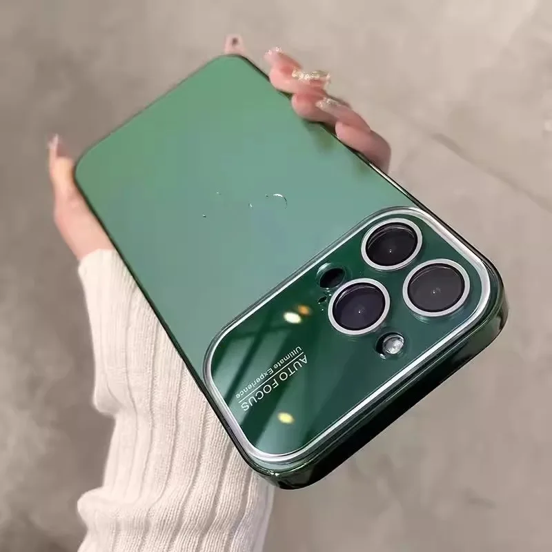 

Electroplated Large Window All Inclusive Glass Lens Film Protective Cover Suitable for IPhone 16 15 14 13 12 ProMax Phone Case