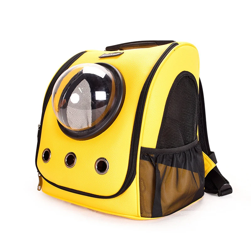 Cat Supplies Cats and Dogs Going Out Convenient Backpack Space Transparent Cabin Pu Bag Breathable Cat Bag Pet Bag