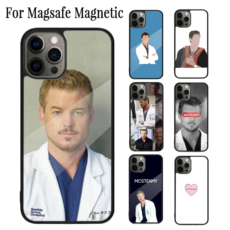 Greys Anatomy McSteamy Heart Mark Sloan Magnetic Phone Case For iPhone 16 15 14 Plus 13 12 11 Pro Max Magsafe Wireless Cover