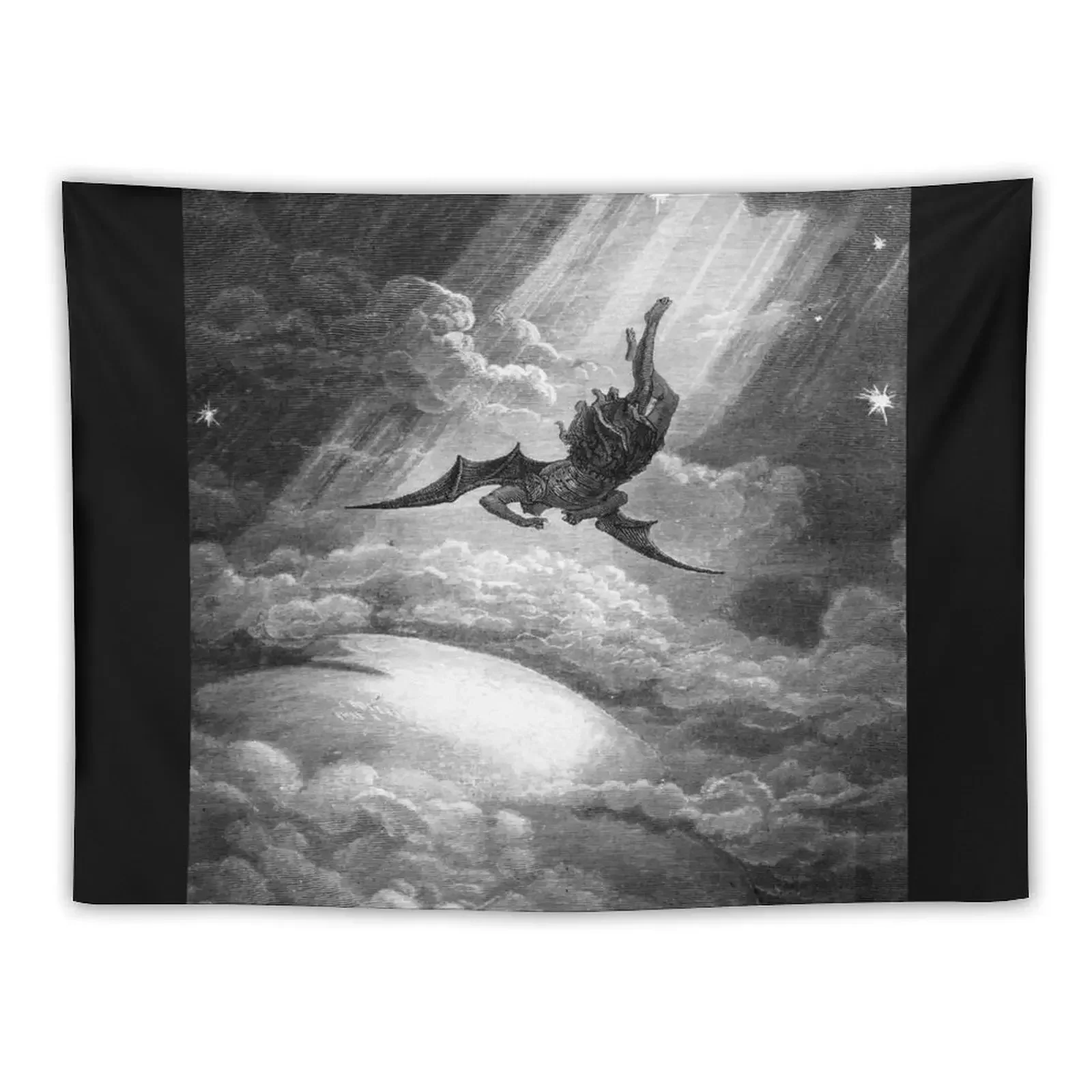 The Fall of Satan - Gustave Dore Tapestry Hanging Wall Aesthetic Room Decorations Wallpaper Bedroom Tapestry