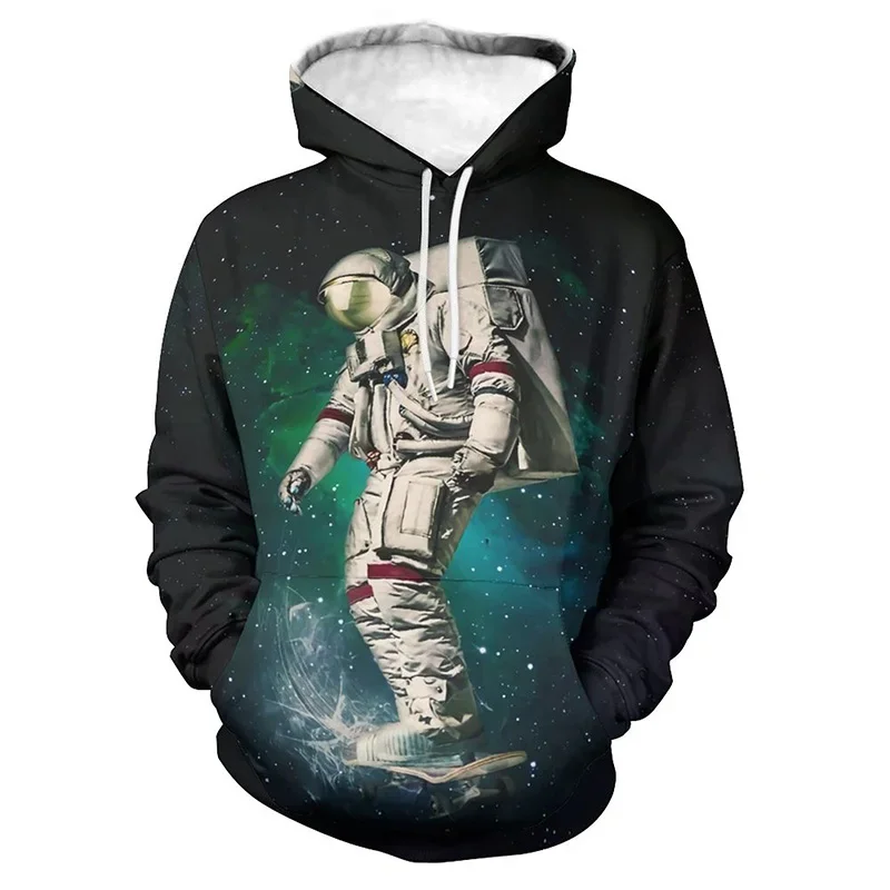 3D Printed Space Astronaut Hoodies for Men Fashion Casual Women Pullovers Streetwear Oversized Kids Hoodie Y2k Sweatshirt Tops