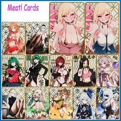 Glossy Metal Card Anime Goddess Story DIY ACG EVA Marin Ayanami Rei Boys Games Collectible Cards Christmas Birthday Gifts