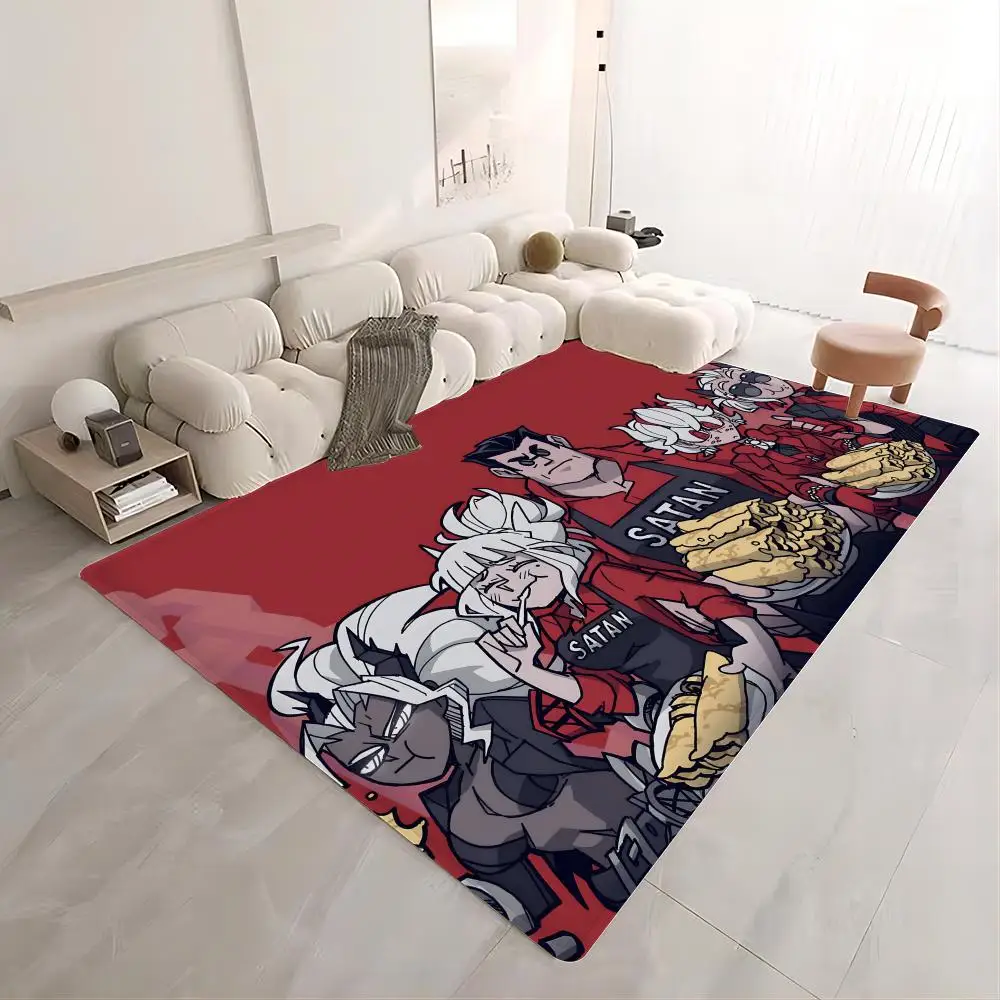 Helltaker Anime Floor Mat Entrance Door Mat Rectangle Anti-slip Home Soft Badmat Front Door Indoor Outdoor Mat Toilet Rug