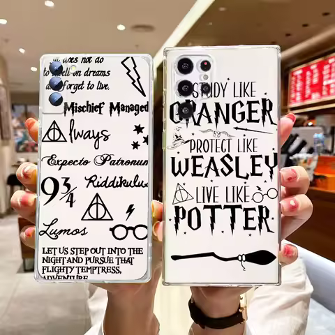 Cool School of Magic For Samsung Galaxy S24 S23 S22 S21 S20 FE Ultra Plus S10 Lite 5G Transparent Phone Case