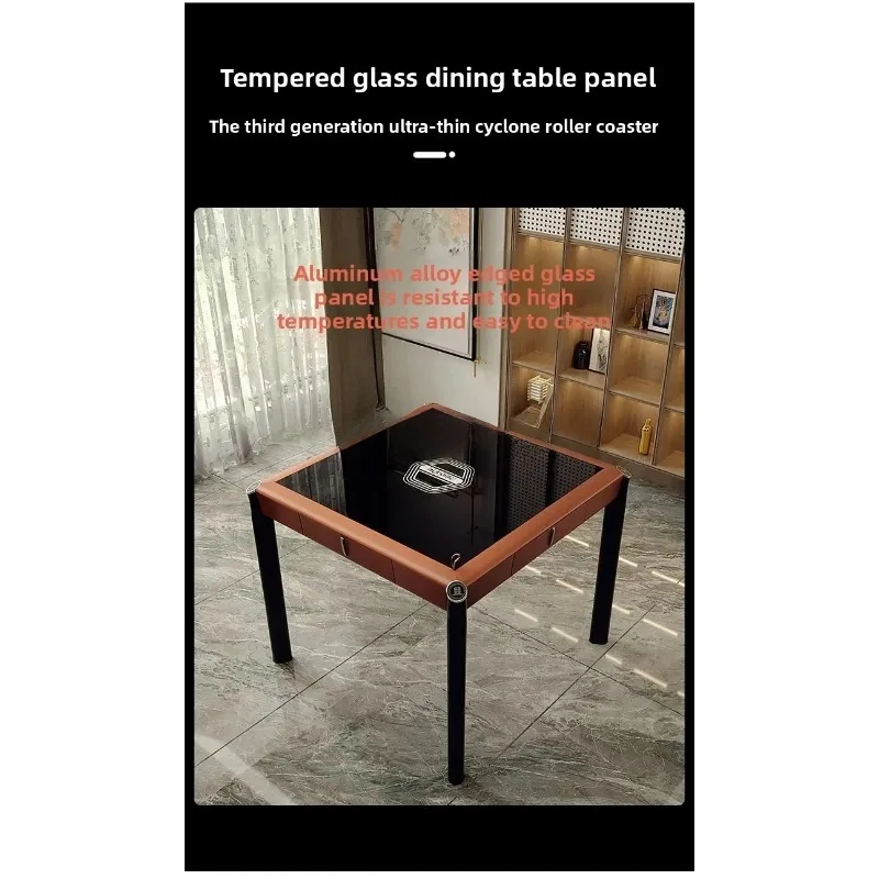 MJ-16 New Ultra-thin Cyclone Roller Coaster Mahjong Machine Automatic Silent Rotor Type Push-free Card Dining Table