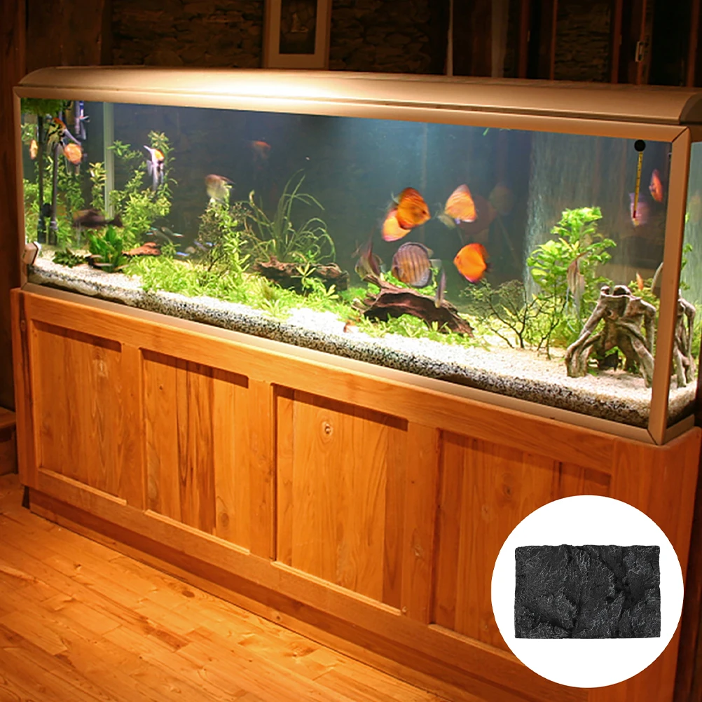 

2pcs 3D Aquarium Board Fish Decorative Panel Reptile Stone Grain Design Terrarium Wallpaper Turtle Tank Decoration Fish Tank