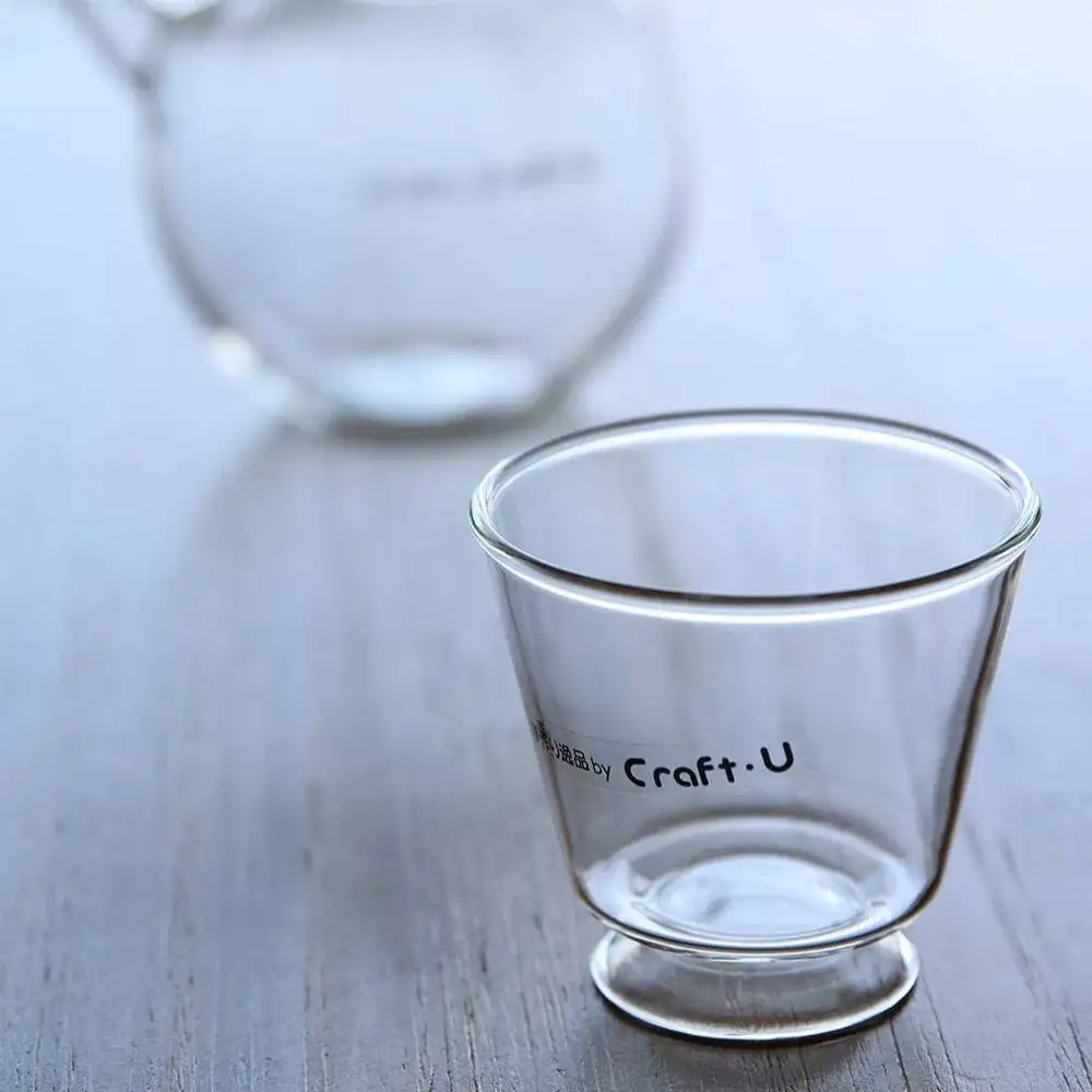 Made Japan, Heat-Resistant High-Footed Tea Cup, Handcrafted In A Workshop, Lead-Free Glass Cup
