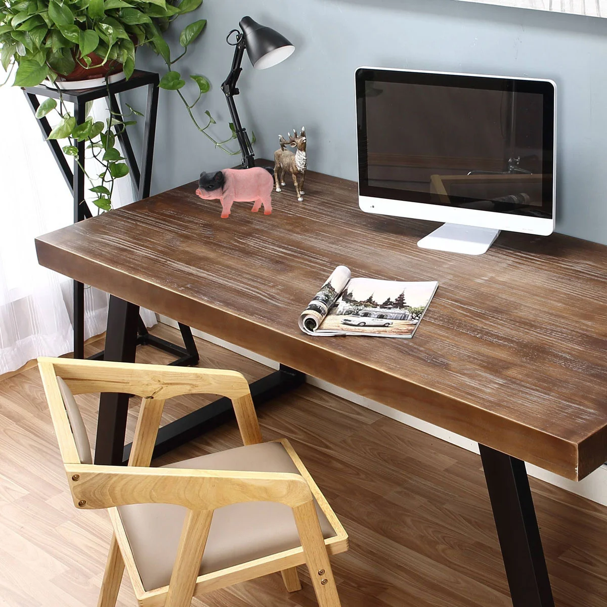 Skarbonka z żywicy premium dla dzieci, urocza dekoracja do pokoju dziecięcego, zachęca do oszczędzania, prezent na Boże Narodzenie, skarbonka z motywem kreskówkowym.