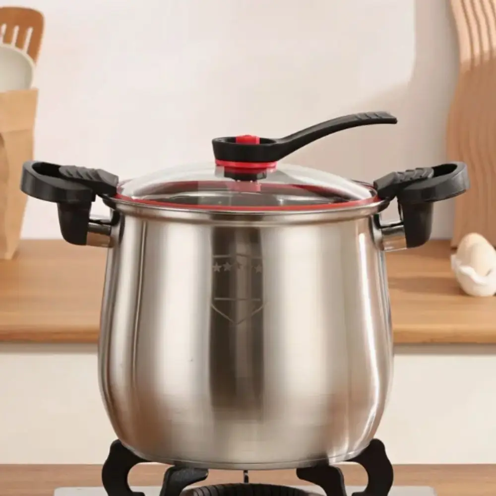 Pentole da cucina Pentola a micropressione in acciaio inossidabile 304 Pentola per zuppa di grande capacità da 8 litri Pentola per zuppa antiaderente antiscottatura