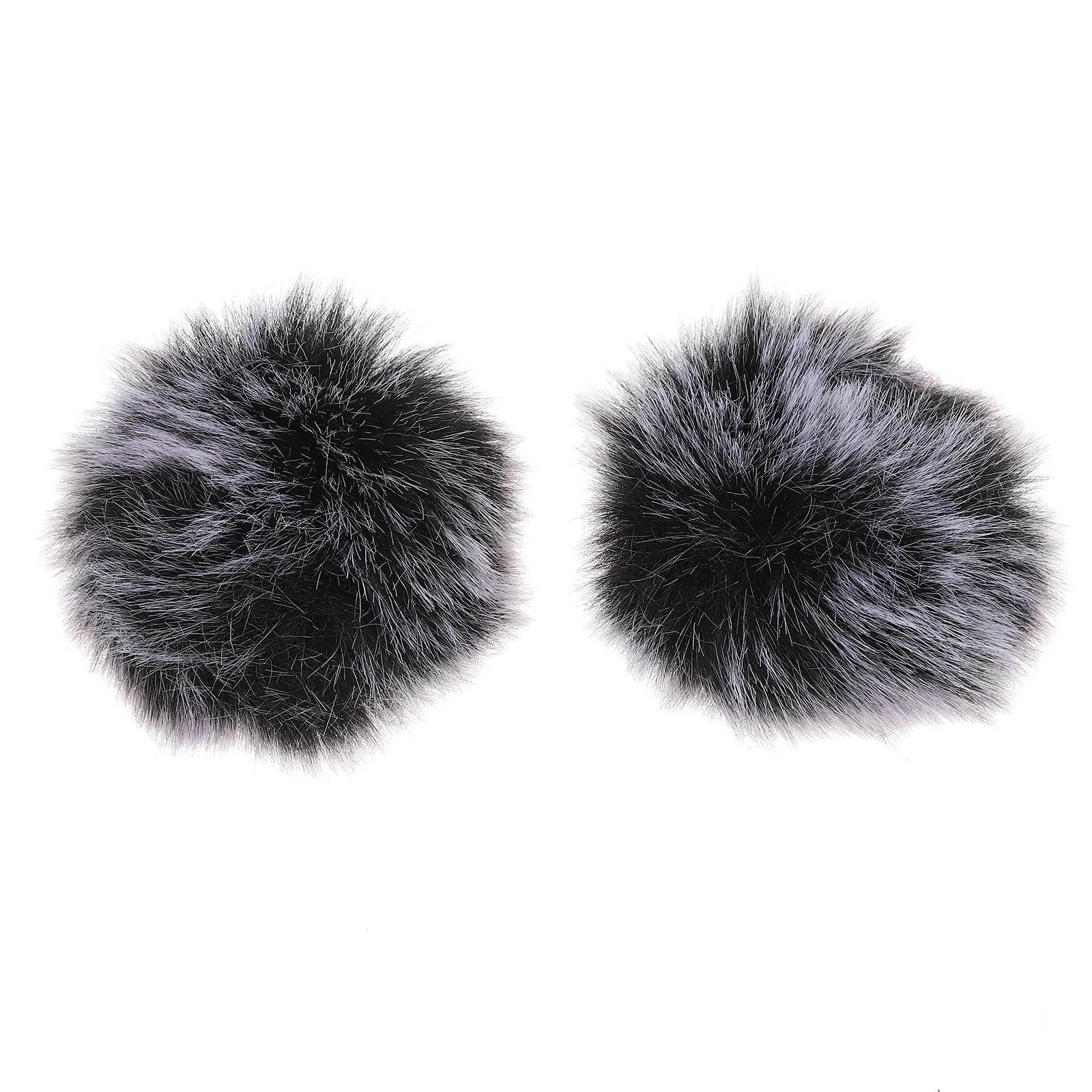 

2 Pcs Microphone Windscreen Lapel Creative Cover Handheld Protector Artificial Fur Plush Windproof Protectors KTV