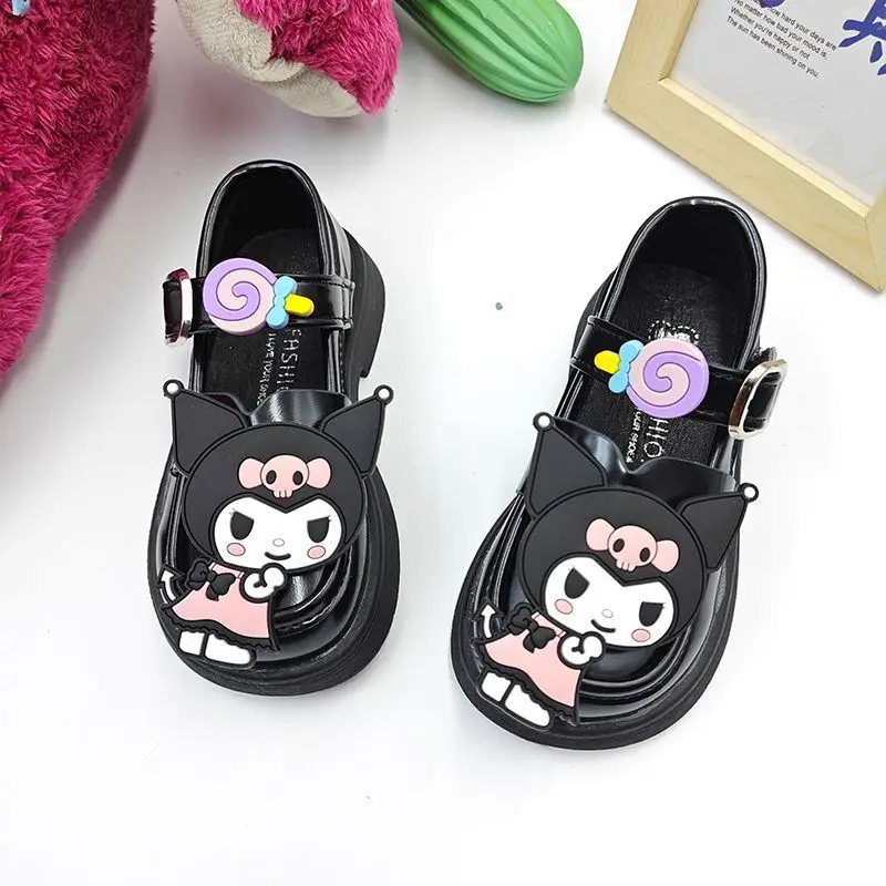 2024 Spring Girls\' Small Leather Fashion Children\'s Princess Dance Cartoon Girls Kuromi New Single Shoe Women children shoes