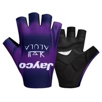 2025 Jayco AlUla Team One Pair Sports Half Finger Cycling Jersey Gloves MTB Road Mountain Bike Bicycle Gel Gloves