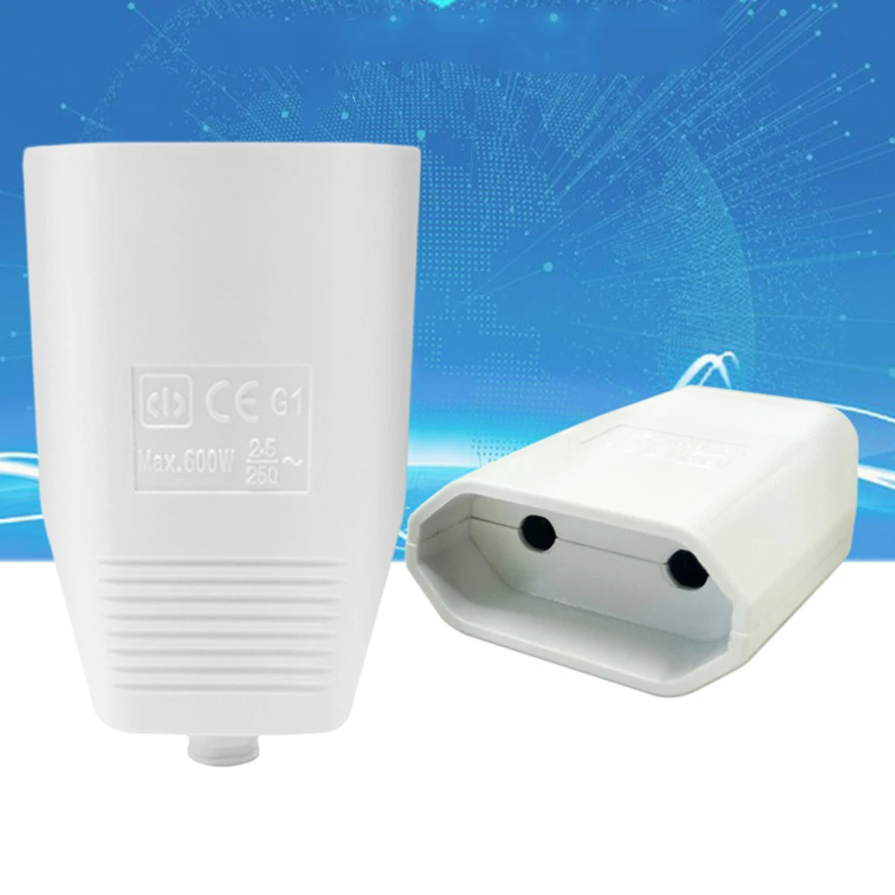 4pcs  EU Coupling Flat Plug Wiring Plug 250V 2.5A Monitoring Lighting Plug 2 Pin DIY Rewirable Socket Female Plug