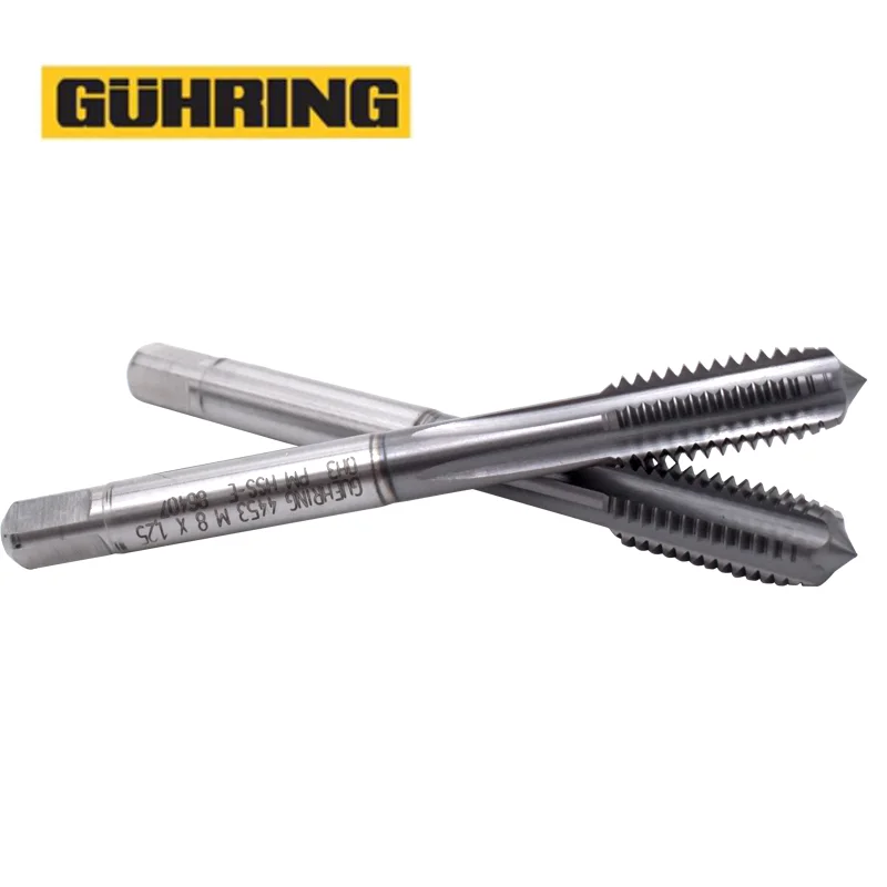 German Original GUHRING 1PCS HSS-E-PM JIS Standard Straight Flute Tap M3 M4 M5 M6 M8 M10 M12 Screw Thread Taps For HRC 45° - 55°