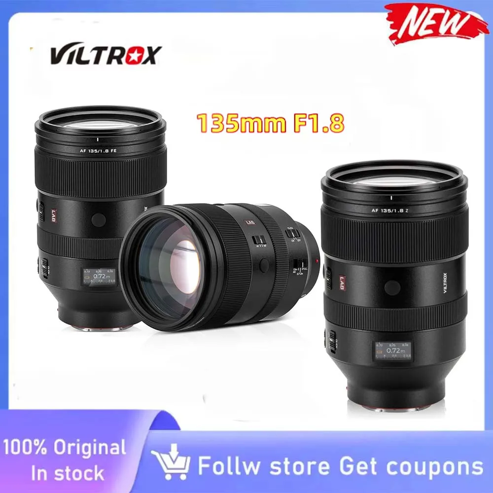 

VILTROX AF 135mm F1.8 LAB Lens Full Frame Auto Focus Cameras Lens For Sony E A9II A7IV A6600 Nikon Z Z5 Z6 Z7 Z50 Mount Cameras
