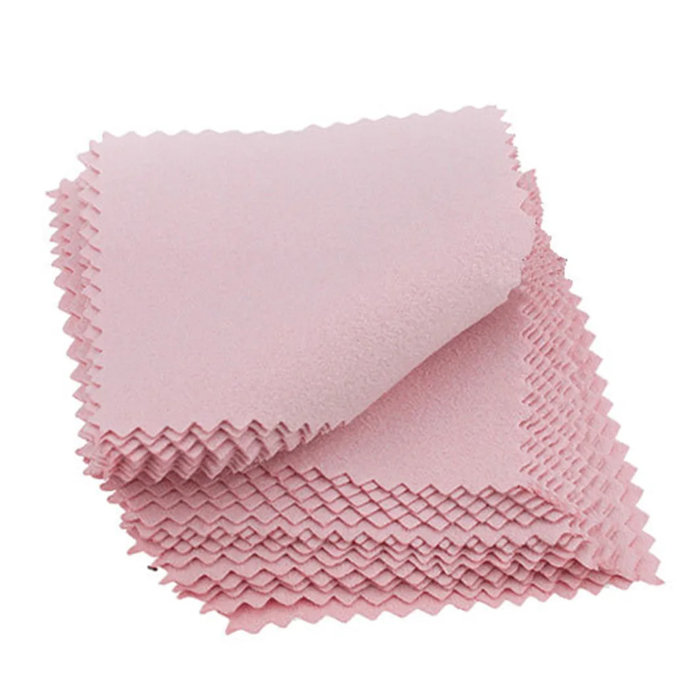 

50pcs Cleaning Cloth Jewelry Wipes Portable Polishing Tarnish Removal Soft Suede Watch Glass Lens Phone Camera Computer