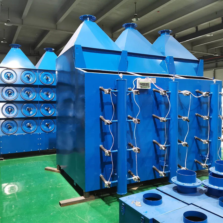 Dust collection system 1800 Cfm capacity for extract fume dust from Aluminum melting furnace