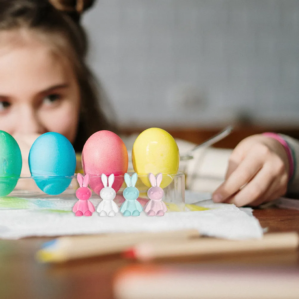 

40 шт. бусин-шармов в виде кроликов, плоские, из смолы, для рукоделия, изготовления украшений, браслетов, ожерелий, серег