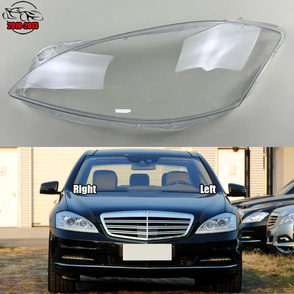 For Mercedes-Benz S-Class W221 S280 S300 S350 S500 2010-2013 Headlamp Cover Transparent Lampshade Lamp Shade Headlight Shell