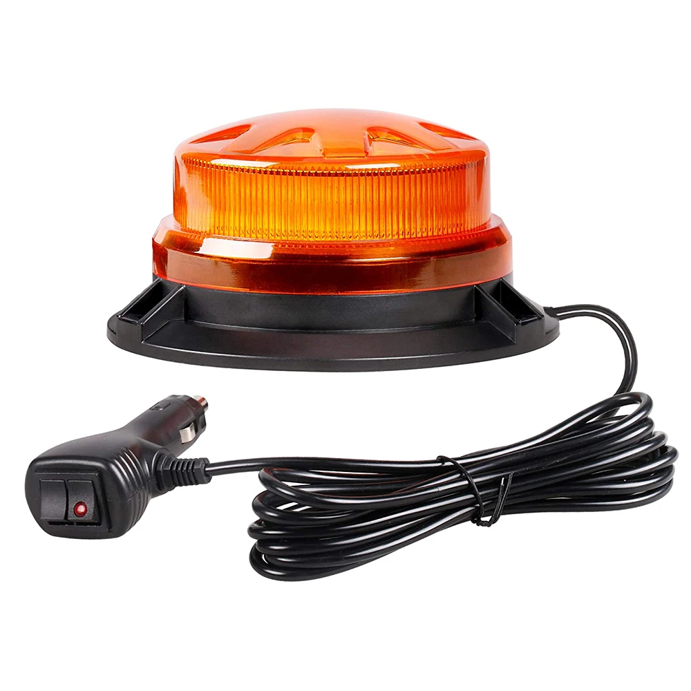 Amber Blue Red 24 LED Car Emergency Strobe Lights Vehicles Rooftop Flashing Warning Beacon Light Mini Safety signal lamp 12V/24V