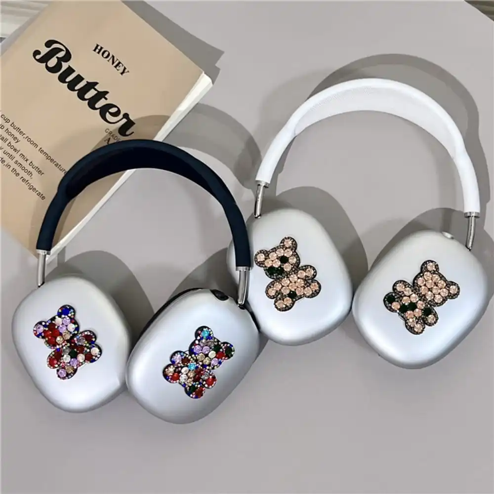 جراب واقي لسماعة كرتون لطيفة ، حفر فلاش ، دب ، ناعم ، شفاف ، مضاد للسقوط ، غطاء حماية لسماعات AirPods Max ، تخفيضات كبيرة