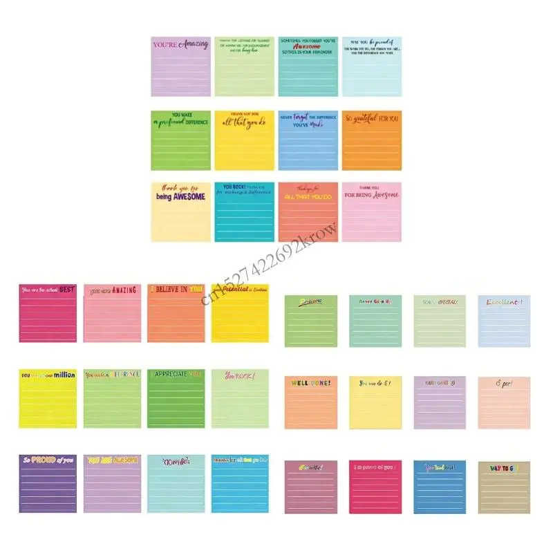 Fluorescent Adhesive Note Pad 360 Sheets Square Shaped Notepads School Office Supplies For Daily Journaling Note Taking R9CB