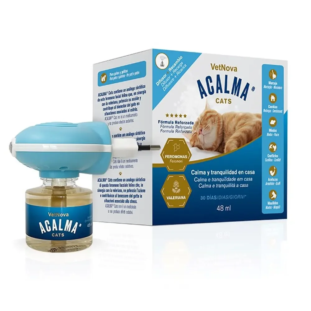 ACALMA® Cats Difusor-Recambio  feromonas faciales felinas Vetnova