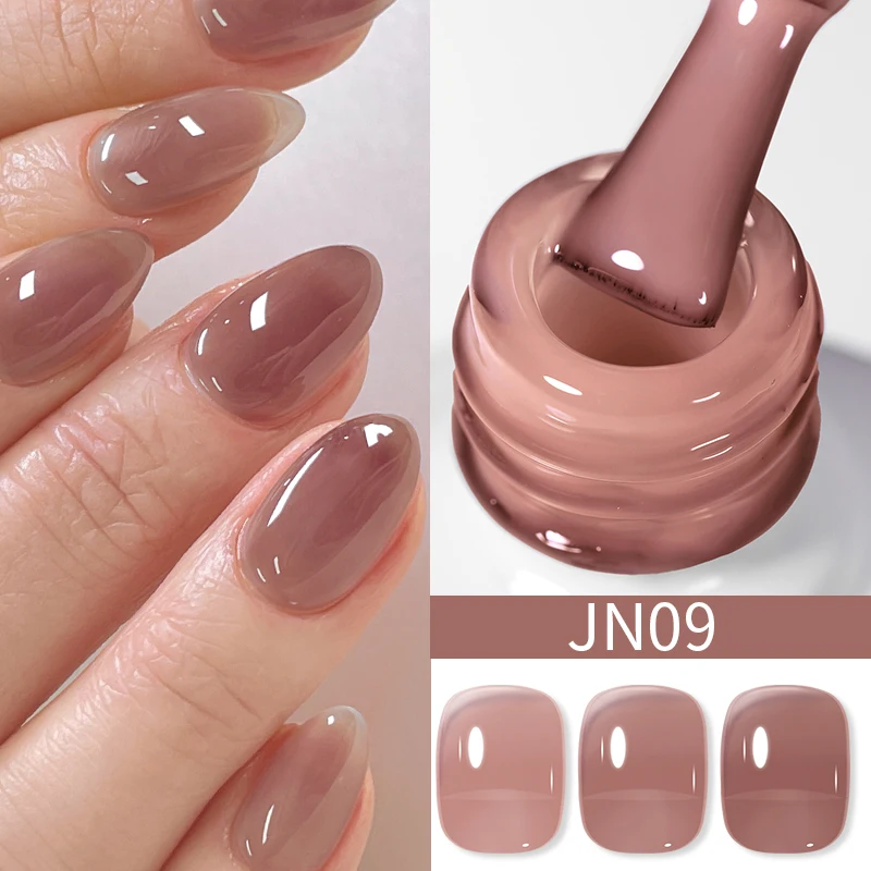 BORN PRETTY 10ml Nude Brown Jelly Nail Gel Polish Autumn Winter Transparent Soak Off UV LED Nail Gel for Nail Art Salon DIY image 2