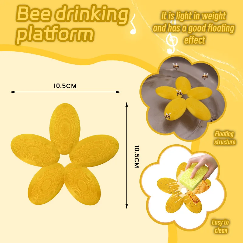 2025 New Model Bee Drink Platform - Floating Flower Platform - Compact and Convenient Garden Bee Insect Water Dispenser